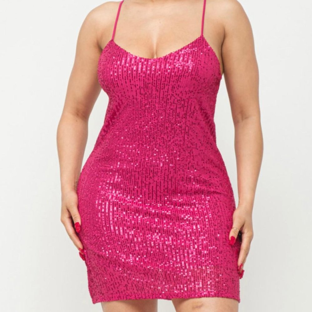 Spaghetti strap mini dress